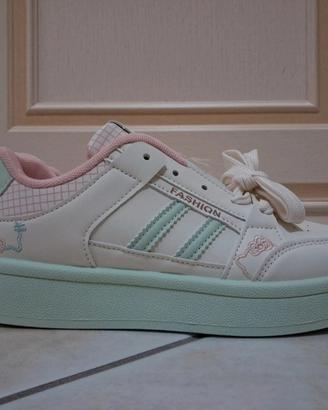 Sneakers candy kawaii pastelcore nuove con dettagl