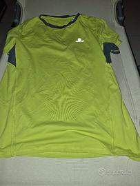 T-Shirt Sportiva Domyos Giallo Fluo e Grigio M