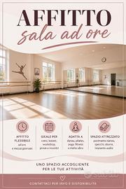 Affittiamo sala per corsi fitness