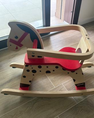 Cavallo a dondolo in legno