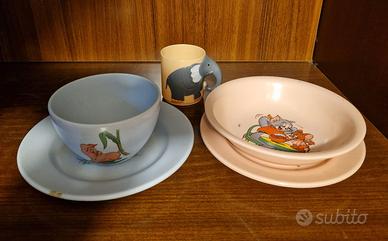 Piatti&tazze bimbi DISNEY-ROSTY-OPEL anni 50 e 90