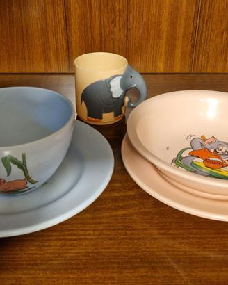 Piatti&tazze bimbi DISNEY-ROSTY-OPEL anni 50 e 90