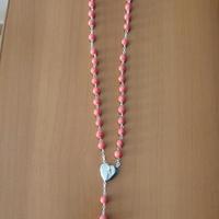 Collana rosario color corallo 