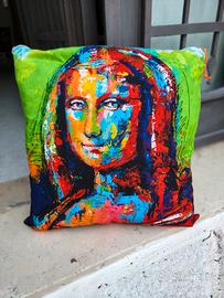Cuscino 50x50cm raffigurante Monna Lisa (Gioconda)