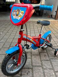 Bicicletta com rotelle rimovibili paw patrol