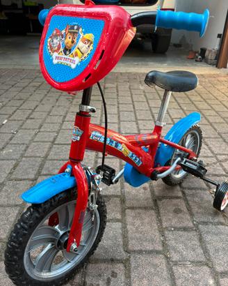 Bicicletta com rotelle rimovibili paw patrol