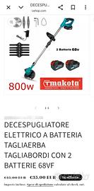 taglia erba makota 3 in 1 a batteria €55