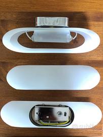 Applique da parete vetro satinato bianco