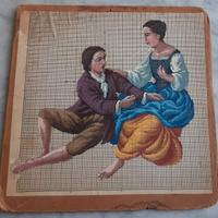 Schema ricamo dipinto a mano vintage