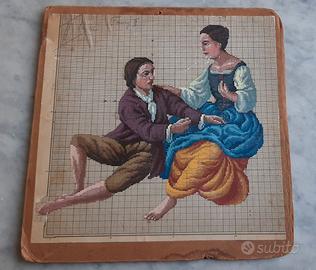 Schema ricamo dipinto a mano vintage