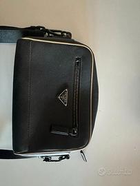 Prada Borsa Tracolla Uomo Originale Pelle Nera