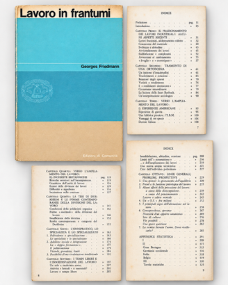 Georges Friedmann – Lavoro in frantumi – Edizioni