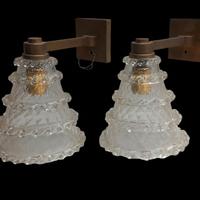 Coppia Applique Barovier Murano 