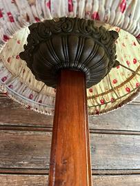 Lampada da terra in legno vintage