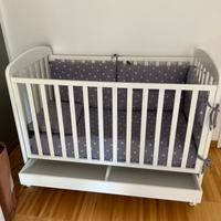 Culla-lettino-paracolpi e piumone