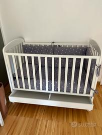 Culla-lettino-paracolpi e piumone