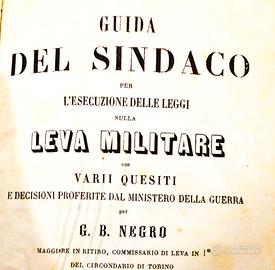 Guida Sindaco Esecuzione Leggi Leva Militare Raro