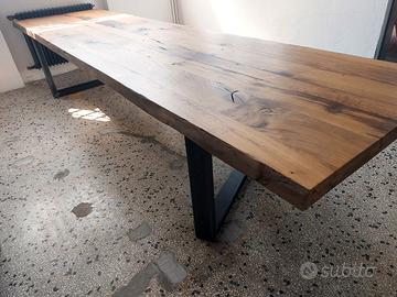Tavolo in legno di briccole veneziane 380x100cm