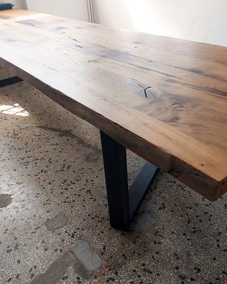Tavolo in legno di briccole veneziane 380x100cm