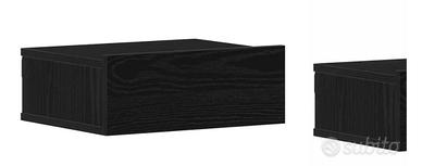 Coppia comodini sospesi Rovere Nero - NUOVI