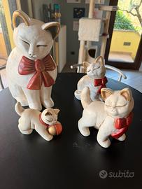 THUN famiglia gatti fiocco rosso fuori produzione