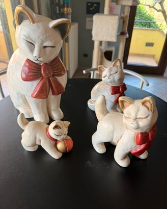 THUN famiglia gatti fiocco rosso fuori produzione