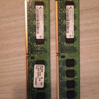  2 Schede di memoria ddr2 da 1 GB ognuna 