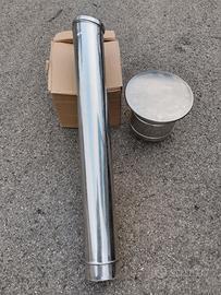 Canna fumaria doppia parete inox diametro 80 cm