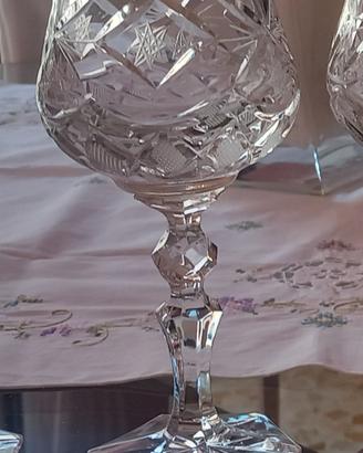 Servizio di bicchieri in cristallo molati 