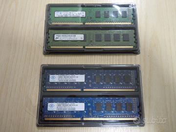 RAM PC - KIT 8 Gb (4x2 Gb) -DDR3-10600U - 1333MHz.