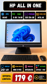 All in One HP Quadcore RAM Max 16GB SSD Win11