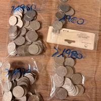 Monete 10 lire dal momento 1950 al 1980