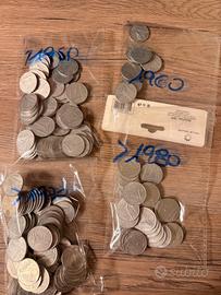 Monete 10 lire dal momento 1950 al 1980