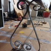 mensola portavasi in ferro 200x40x25cm