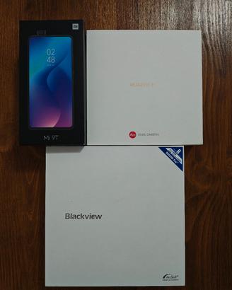 3 Telefoni Smartphone Huawei, Xiaomi e Blackview