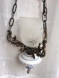 Lampadario in ferro battuto