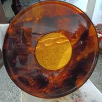 vassoio anni 70 effetto tartaruga cm 40