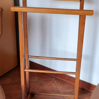 Carrello porta-abiti in legno anni 70
