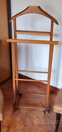 Carrello porta-abiti in legno anni 70