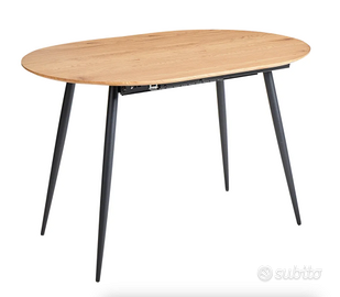 Tavolo allungabile MDF laminato, gambe in acciaio