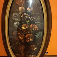 quadretto ovale floreale