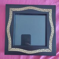 cornice foto etnica in legno 