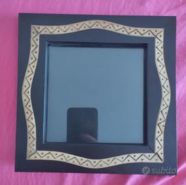 cornice foto etnica in legno 