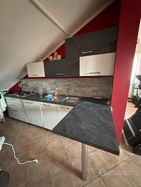Cucina lineare con penisola