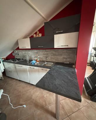 Cucina lineare con penisola
