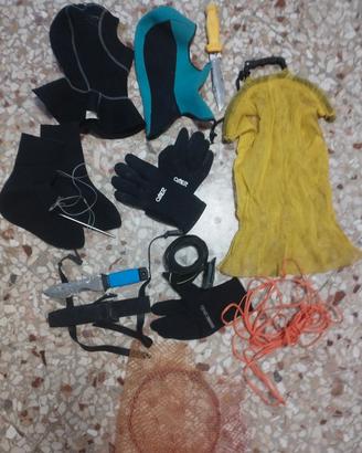 attrezzatura per pesca subaquea