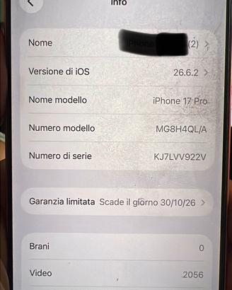 iPhone 17 pro max 256gb