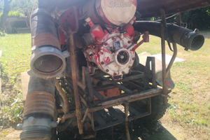 Motopompa vintage BACHERT su carrello-irrigazione