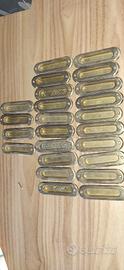 24 manigliette Ghidini in ottone ad incasso ovale