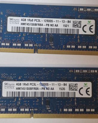 Ram DDR3 pc portatili